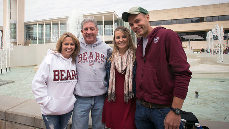 Family of Bears showing support for their students. 