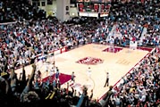 Basketball Crowd in Hammons Student Center